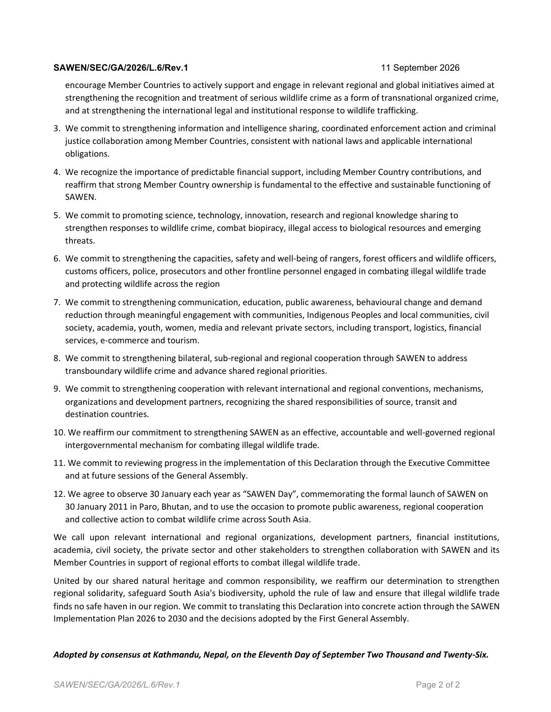 Page 2 of 2: SAWEN_SEC_GA_2026_L6_Rev1_10Sept.pdf